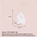 Miniatur weißer Sahneaufsatz für Bastelarbeiten, Größe 4cm x 3,5cm für DIY Dekorationen - 3.5cm Mittel / Weiß