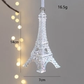 Ornamento a torre Eiffel iridescente in acrilico con nastro bianco per albero di Natale - Torre Iridescente