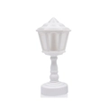 Mini lily of the valley night light in white plastic with a classic frosted finish - Street Light Style 02 / White