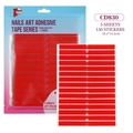 Bandes adhésives double face CD830 pour faux ongles, 150 pièces en planches rouges - Bandes Adhésives 06 (Rouge-150 Pièces)