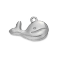 Polished silver stainless steel whale pendant charm for DIY jewelry making and necklaces - 514# Whale Pendant Only / 11.5*18.5mm (2 Pieces/Pack) / Steel