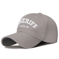 Cappellino da baseball grigio in cotone con ricamo vintage 1973 e stelle - Tenerife 1973 / Grigio