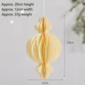 Cream honeycomb paper candy ornament for Christmas decoration, size 20cm by 12cm - 20cm / Large Lollipop Ornament / Beige