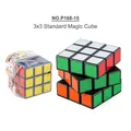 Klassieke 3x3 educatieve speedcube in verkoopverpakking met levendige kleuren - Zwarte Basis Warmteoverdracht Stijl (P168-15) / 68.8g
