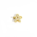 Elegant gold letter A slider bracelet charm with sparkling cubic zirconia inlay - Letter A(6184295114143)