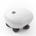Massaggiatore elettrico per testa bianco con testine in silicone grigio per relax domestico - Bianco