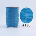 Blue waxed cord for jewelry making on paper spool, model #130 with close-up texture - 130 / 1.0mm 160m