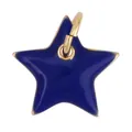 Star-shaped brass pendant with deep blue enamel and gold-plated clasp accessory - Star Shape-Dark Blue