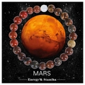 Solar System Mars Natural Stone Bracelet with Red Jasper Beads on Celestial Card - With Card / Mars