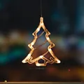 Christmas tree LED hanging light, warm white 20x16cm festive window decoration - Christmas Tree