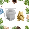 Stampo in silicone a forma di rana per candele fai-da-te, misure 7,1x7,3 cm - Rana Seduta / Bianco