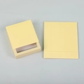 Pale yellow PE film suspension jewelry storage box in slide-out plastic drawer design - Yellow Cardboard Box; 7*7*2