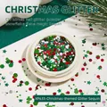 Mélange de paillettes de Noël pour ongles avec sequins rouges, verts et blancs - Rêve d'Étoile Enneigée (XP633)