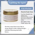 Wild Bluebell scented soy candle in a portable golden tin jar, 80g floral aroma - Wild Bluebell / 80g