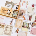 Ensemble d'autocollants rétro avec motifs publicitaires et floraux vintage 60 pièces - Illustrations Artistiques