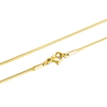 Detailed close-up of the lobster clasp and smooth 1.5mm gold-plated snake chain texture - 1.5mm*55cm / Gold