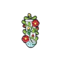 Niedliche Emaille-Anstecknadel mit Reagenzglas und roter Blume für Taschen und Kleidung - Rote Blume Reagenzglas (QHXZ1506)