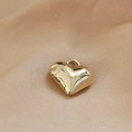 Golden heart pendant made of polished resin with smooth finish for jewelry making - 10# K-Gold Heart 10