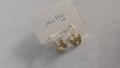 Elegant gold butterfly earrings with cubic zirconia and pearl on silver 925 card - Butterfly Pearl Pendant Gold Earrings (浅KC金蝴蝶K-295)