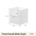 White PP plastic U-shaped open storage bin for cabinets and sink organization - Fixed Small Wide Storage Box (4405)