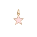 Sweet pink star charm with gold border for DIY bracelets and phone strap accessories - Pink Gold Five-Pointed Star