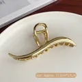 Pince à cheveux élégante en métal doré en forme de S mesurant 11,5 cm par 5,5 cm pour femme - 30# Pince Barre Dorée