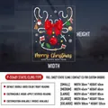 Christmas reindeer and bells static window stickers with multi-size specifications - Small / P-SD481 (Reindeer)
