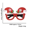 Sparkly red Christmas glasses with Santa hat design and snowflakes, measuring 14.5x9.5cm - One Size / Red Santa Hat Glasses