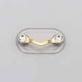 Gold with White Rhinestone (Upgraded)