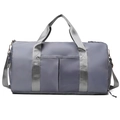 Borsa sportiva grigia capiente con separazione bagnato-asciutto per viaggio e yoga - Grigio
