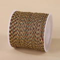 Spool of multicolor 0.8mm nylon cord for handmade jewelry weaving and pendants - Multi-color Gold