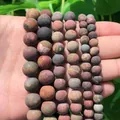 Frosted Amazonite and Pink Crystal beads for DIY jewelry making in multiple sizes - Frosted Picasso Stone / 4mm/1 Piece Approximately 90 Pieces/10g