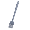 Gray silicone basting brush for kitchen oiling and baking on white background - Oil Brush / Gray