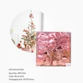 29-piece rose gold Christmas ornament set with balls, bows, and glitter leaves in a box - Rose Gold Accessories Large Pack (29PC/Set)