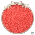 Matte coral orange 3mm glass seed beads for DIY jewelry making in a 220pcs pack - Style 4 3mm Red (220pcs)