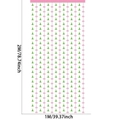 Detail of 1x2m party curtain featuring green witch hats and pink crowns for festive decor - Green Witch Hat Pink Crown Alternating Style