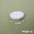 Mini vassoio ottagonale bianco per casa delle bambole DIY diametro 2,5 cm e peso di 2 g - N. 15 (2.5cm) / Bianco
