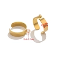 Golden open ring DIY accessories with 2.5mm hole for handmade jewelry making - Style D6 (Width 6mm/Hole 2.5mm) / Gold