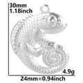 Tabla de tallas de un colgante de lagarto de acero inoxidable de 30mm con dimensiones - Colgante / Color Acero