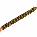 Faceted natural green and reddish-brown stone beads for DIY jewelry making and crafts - 4mm/20cm / Green & Red
