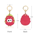 Cute dragon fruit cartoon leather keychain with golden ring and small white boots decoration - Dragon Fruit Big Eye