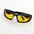 Sporty punk sunglasses with black streamline frame and bright yellow lenses - Black Frame Yellow Lens