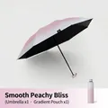 Pink and white gradient automatic umbrella with UPF 50+ coating and matching pouch - [manual 8-rib Umbrella] Silky Smooth Peach Blossom / Gift Box Not Included