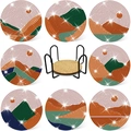 Abstract Landscape Style (BD007) / 8 Pieces (With Iron Stand)