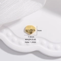 Perlina irregolare sfaccettata in argento S925 dorato con foro da 1,2 mm per gioielli - 7*7.9mm / Oro