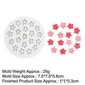 Cherry blossom silicone mold for small pink flower clay and cake fondant decoration - Sakura Style (A53) / Gray