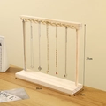 Porte-collier en bois avec 12 crochets dorés, dimensions 30x27cm pour bijoux divers - Couleur Bois Naturel (12 Crochets)