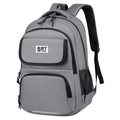 Zaino aziendale grigio ad alta capacità con tasche multiple per trasportare laptop - Grigio chiaro