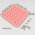 Pink silicone sphere mold dimensions 10.5x1.2cm with 61g weight and small round cavity details - 36 Holes With Lid Ball Diameter 8mm