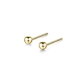 Polished stainless steel ball stud earrings for women with a sleek gold plated finish - 3mm / Gold